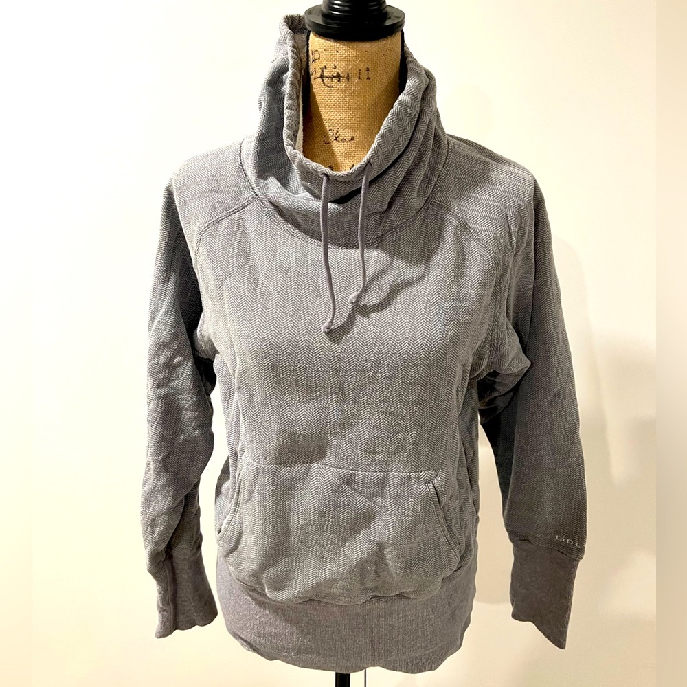 Grey and Cream Midweight Sweatshirt with Pocket
